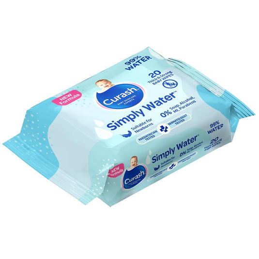 Curash Simply Water Wipes 20 Pack
