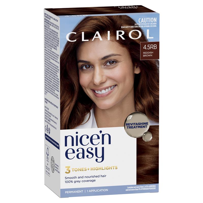 Load image into Gallery viewer, Clairol Nice N Easy 4.5RB Natural Reddish Brown Permanent Hair Colour
