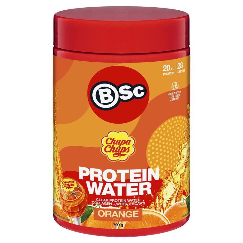 Load image into Gallery viewer, BSc x Chupa Chups Protein Water Orange 700g
