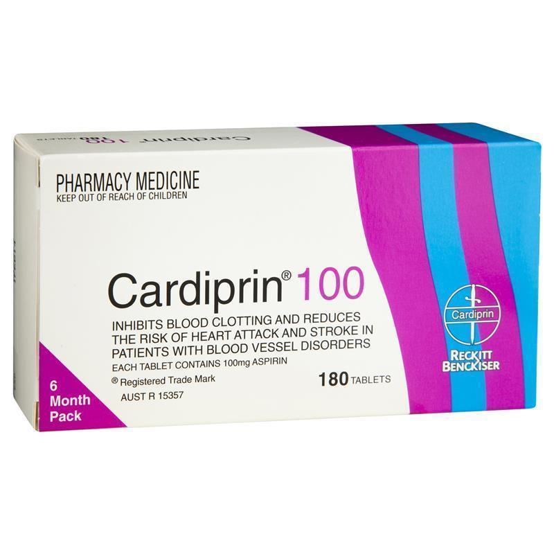 Load image into Gallery viewer, Cardiprin Blood Clotting Reduction Tablets 100mg Aspirin 180 Pack
