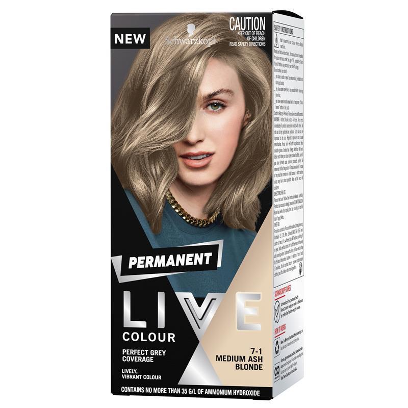 Load image into Gallery viewer, Schwarzkopf Live Colour Permanent 7.1 Medium Ash Blonde
