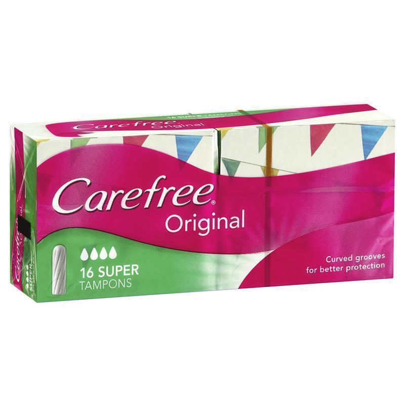 Load image into Gallery viewer, Carefree Original Fragrance Free Super Tampons 16 Pack

