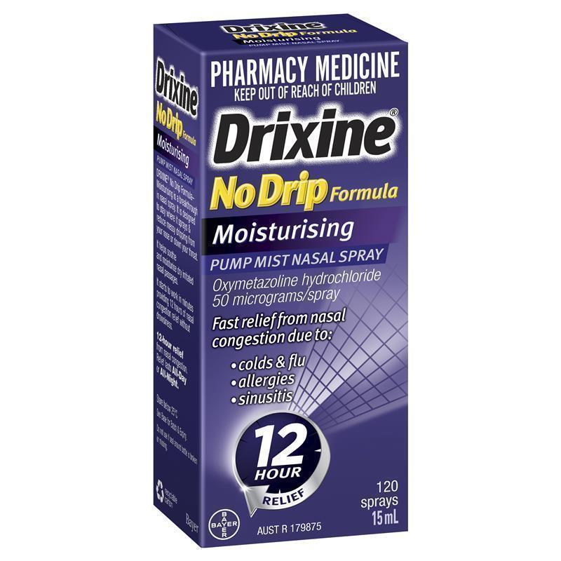 Load image into Gallery viewer, Drixine 12 Hour Relief No Drip Moisturising Nasal Spray 15mL
