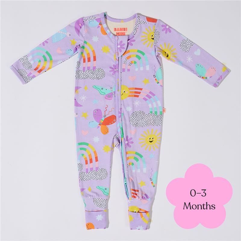 Load image into Gallery viewer, Bambi Mini Co. Wrigglesuit 0-3 Months Pastel Lilac
