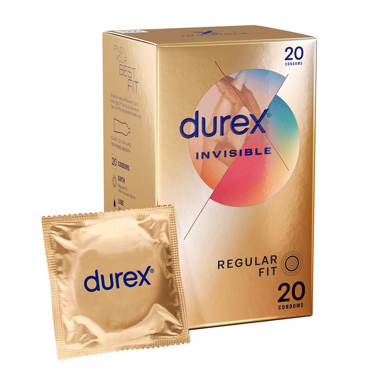 Load image into Gallery viewer, Durex Invisible Regular Condoms 20 Pack
