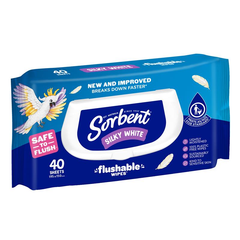 Load image into Gallery viewer, Sorbent Flushable Wipes 40 Pack
