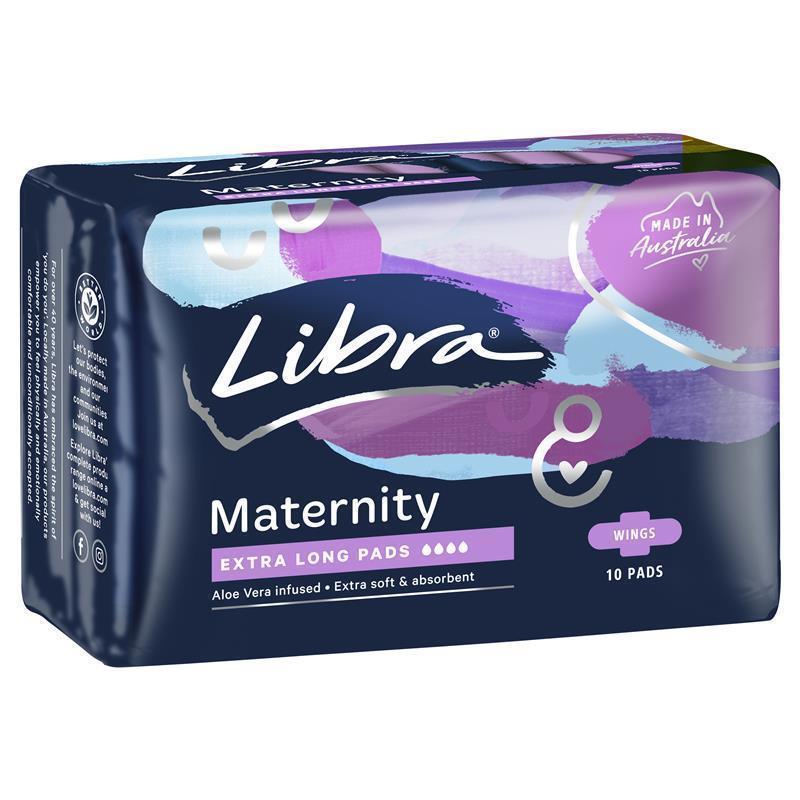 Load image into Gallery viewer, Libra Extra Long Maternity Pads Wings 10 Pack
