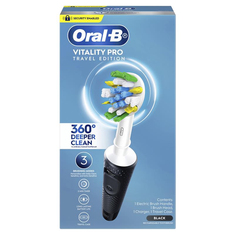 Load image into Gallery viewer, Oral-B Electric Toothbrush Vitality Pro Deep Clean with Travel Case - Black
