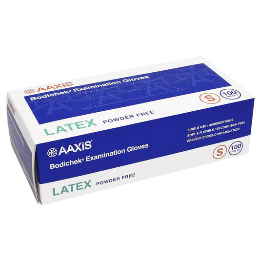Bodichek Latex Disposable Gloves Powder Free Small 100 Pack