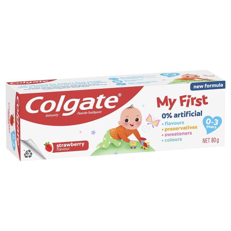 Load image into Gallery viewer, Colgate Toothpaste Kids Anticavity 0-3 Years Strawberry Flavour 80g
