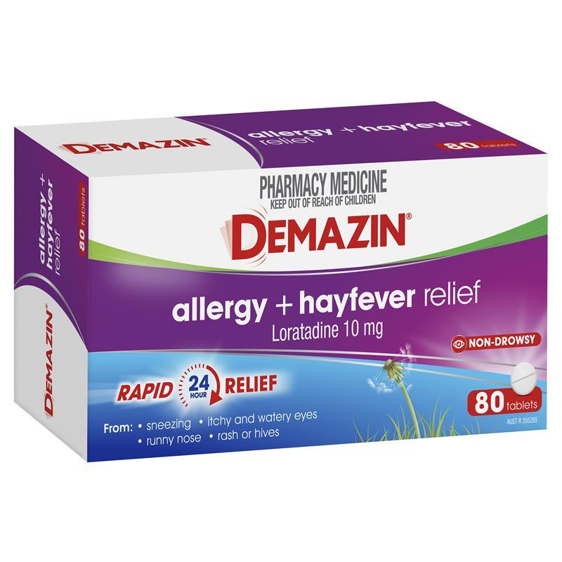 Load image into Gallery viewer, Demazin Allergy + Hayfever Relief Non-Drowsy 80 Tablets
