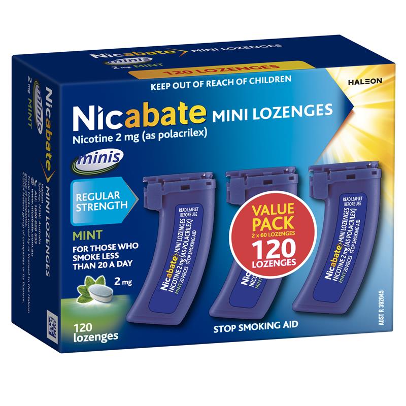 Load image into Gallery viewer, Nicabate Minis 2mg 120 Lozenges Exclusive Size
