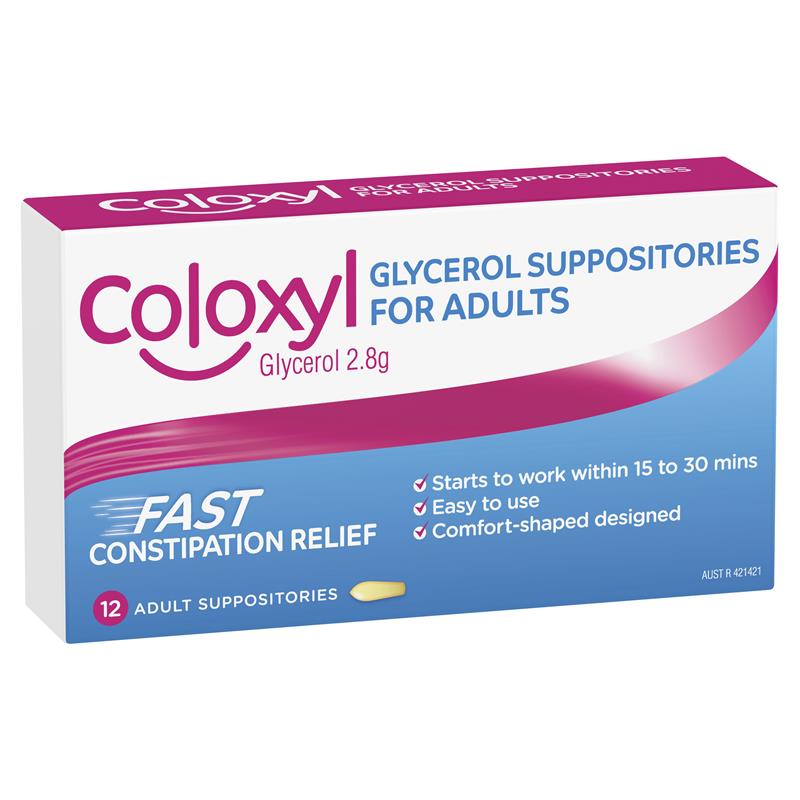Load image into Gallery viewer, Coloxyl Glycerol Adult 12 Suppositories
