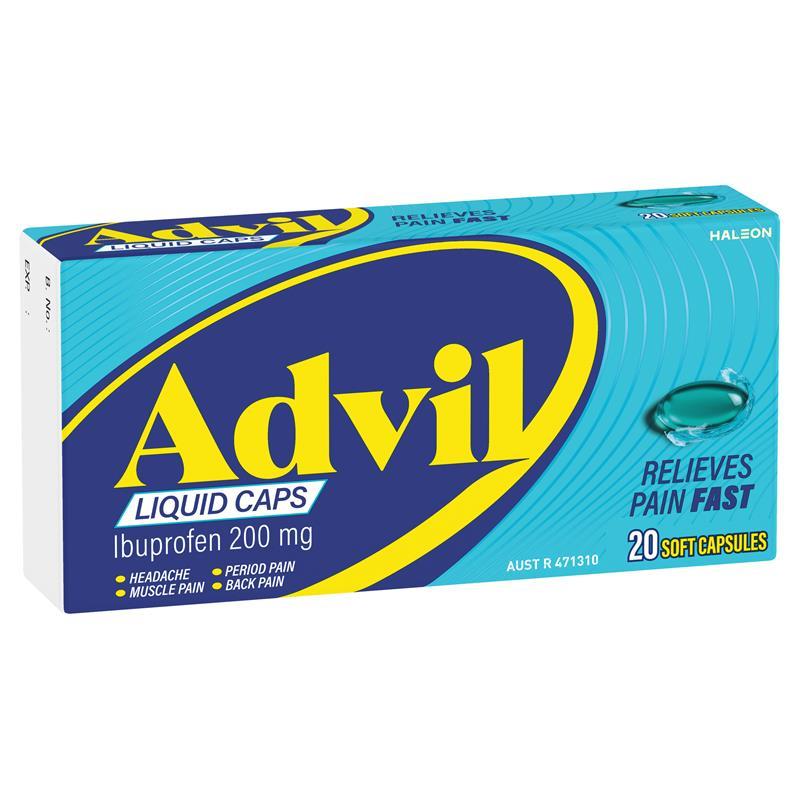 Load image into Gallery viewer, Advil Ibuprofen Pain Relief 20 Liquid Capsules
