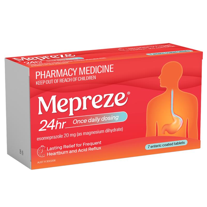 Load image into Gallery viewer, Mepreze 24Hr 20mg 7 Tablets
