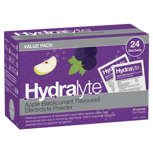 Hydralyte Apple Blackcurrant Sachets 4.9g x 24