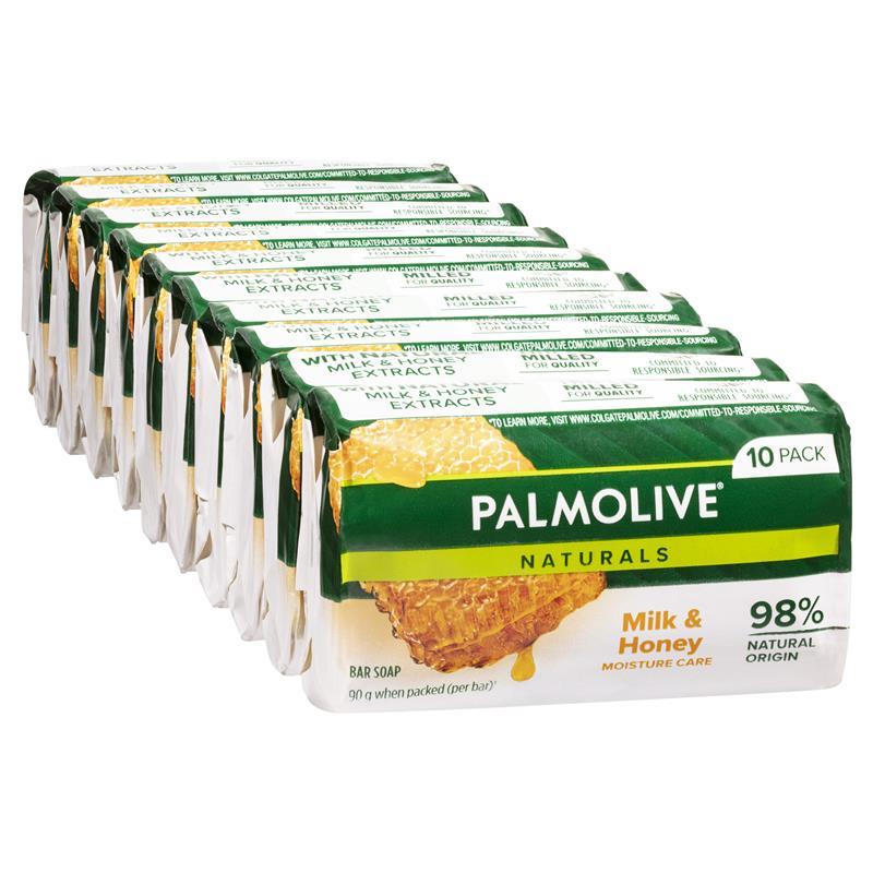 Load image into Gallery viewer, Palmolive Naturals Replenishing Bar Soap Milk &amp; Honey 10 x 90g
