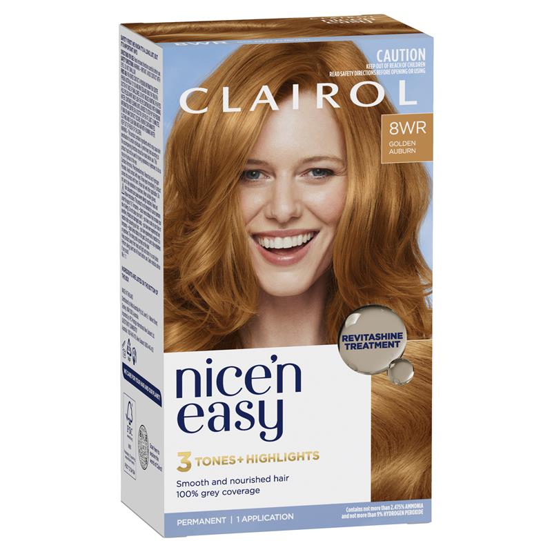 Load image into Gallery viewer, Clairol Nice N Easy 8WR Natural Gold Auburn Permanent Hair Colour
