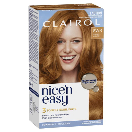 Clairol Nice N Easy 8WR Natural Gold Auburn Permanent Hair Colour