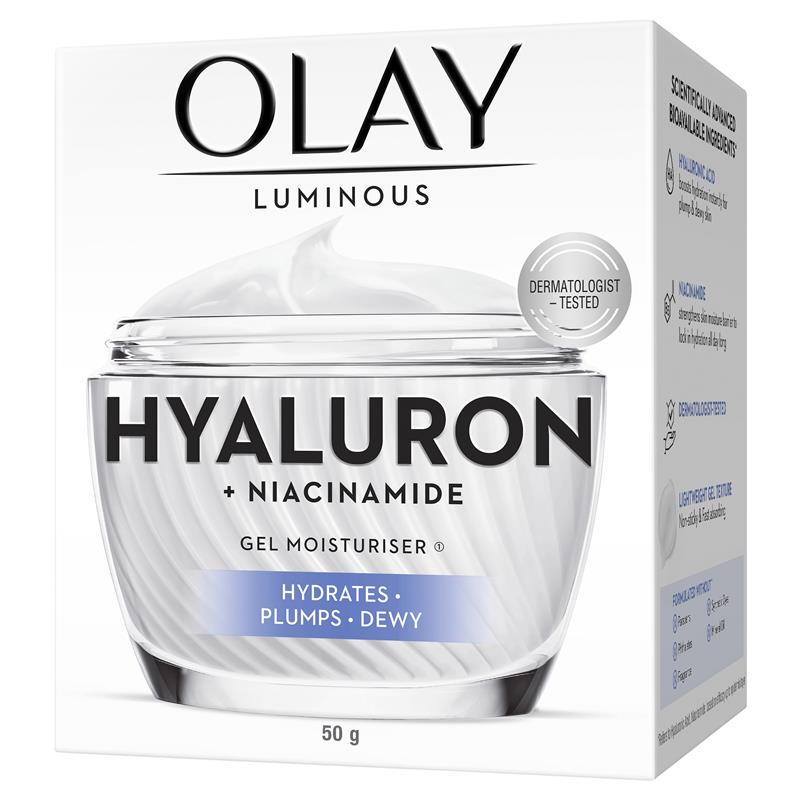 Load image into Gallery viewer, Olay Luminous Hyaluron + Niacinamide Gel Moisturiser 50g
