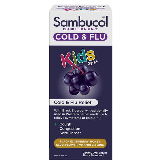 Sambucol Kids Cold & Flu Liquid 250ml Exclusive Size