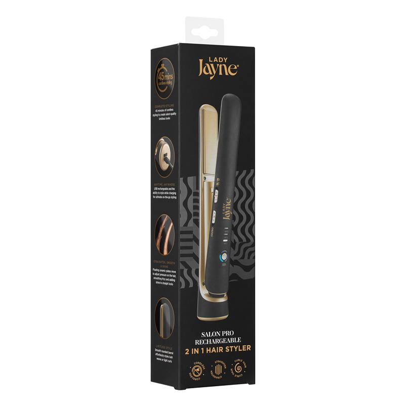 Load image into Gallery viewer, Lady Jayne Salon Pro Rechargeable 2 in 1 Hair Styler
