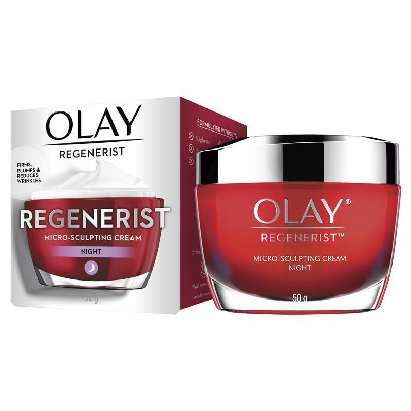 Load image into Gallery viewer, Olay Regenerist Advanced Anti-Ageing Micro-Sculpting Night Face Cream Moisturiser 50g
