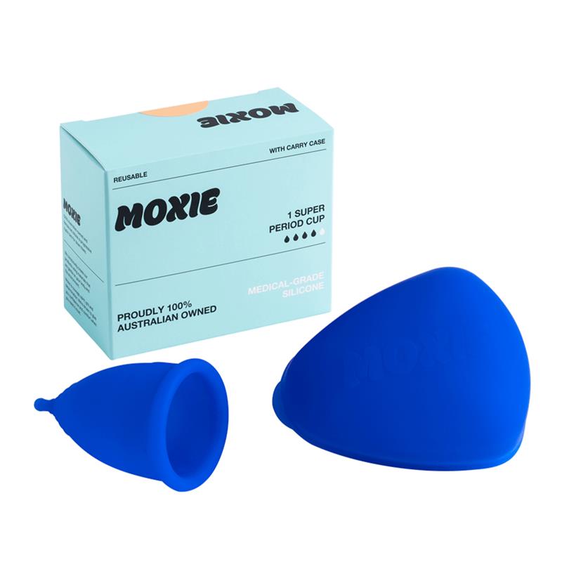 Load image into Gallery viewer, Moxie Menstrual Cup with Purse-worthy Pod Super
