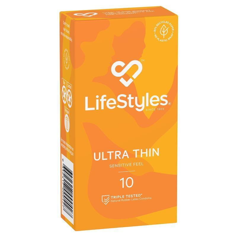 Load image into Gallery viewer, LifeStyles Condoms Ultra Thin 10 Pack

