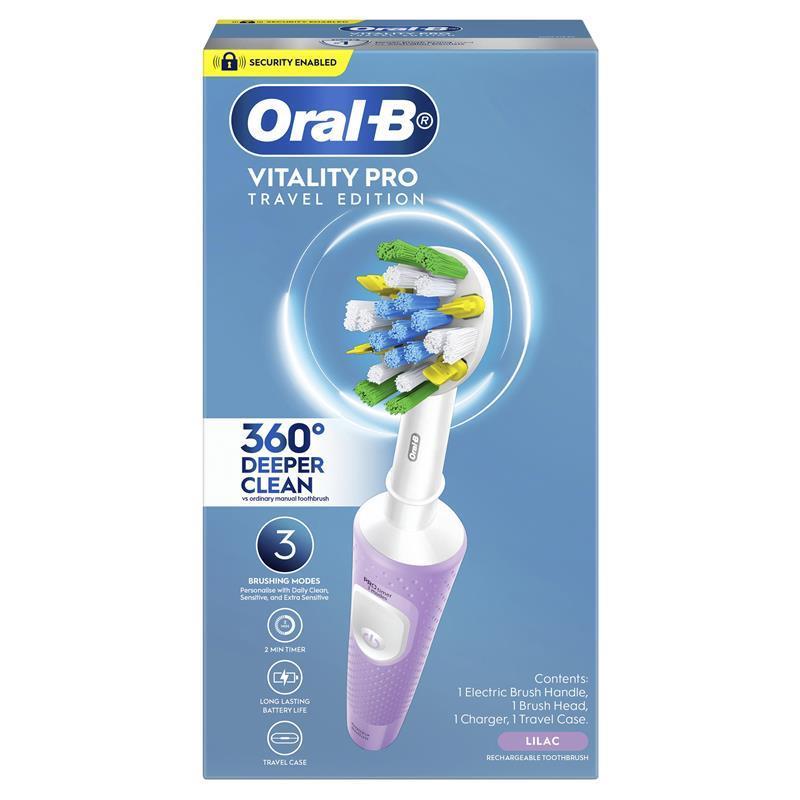 Load image into Gallery viewer, Oral-B Electric Toothbrush Vitality Pro Deep Clean with Travel Case - Lilac
