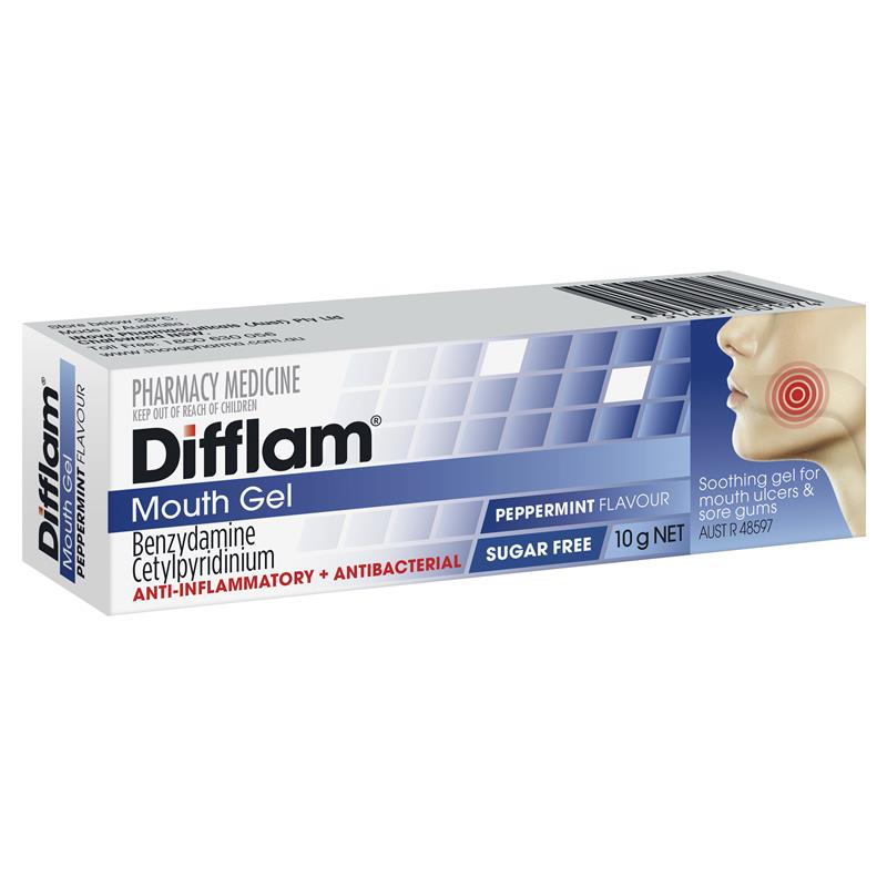 Load image into Gallery viewer, Difflam Anti-inflammatory Mouth Gel Peppermint 10g
