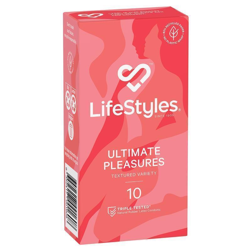 Load image into Gallery viewer, Lifestyles Ultimate Pleasures Condoms 10 Pack
