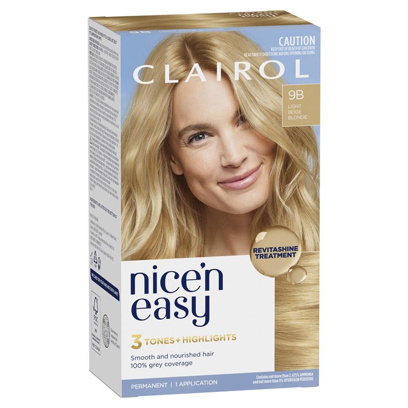 Load image into Gallery viewer, Clairol Nice N Easy 9B Light Beige Blonde Permanent Hair Colour
