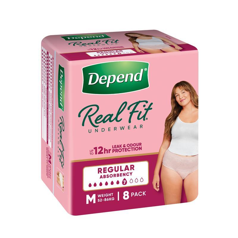 Load image into Gallery viewer, Depend Women Real Fit Underwear Medium 8 Pack
