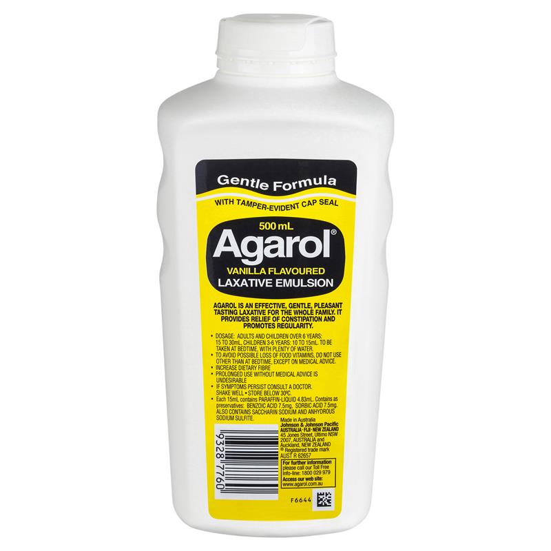 Load image into Gallery viewer, Agarol Laxative Liquid Vanilla Flavour 500mL
