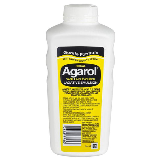 Agarol Laxative Liquid Vanilla Flavour 500mL