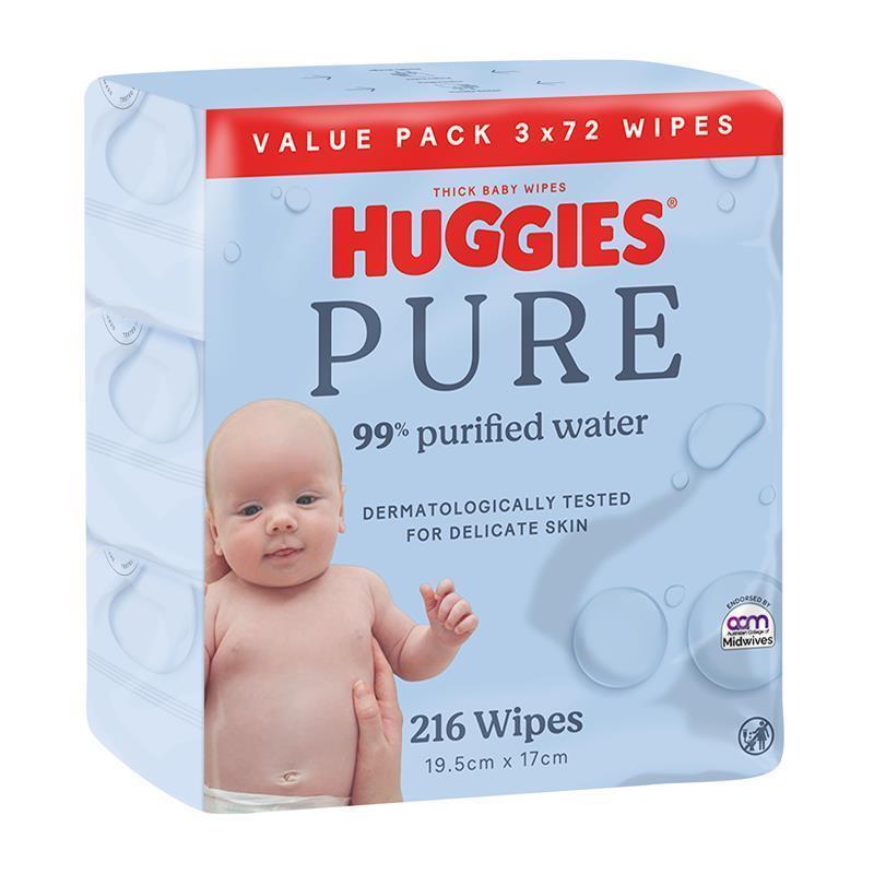 Load image into Gallery viewer, Huggies 99% Water Bulk Wipes 72X3 Pack
