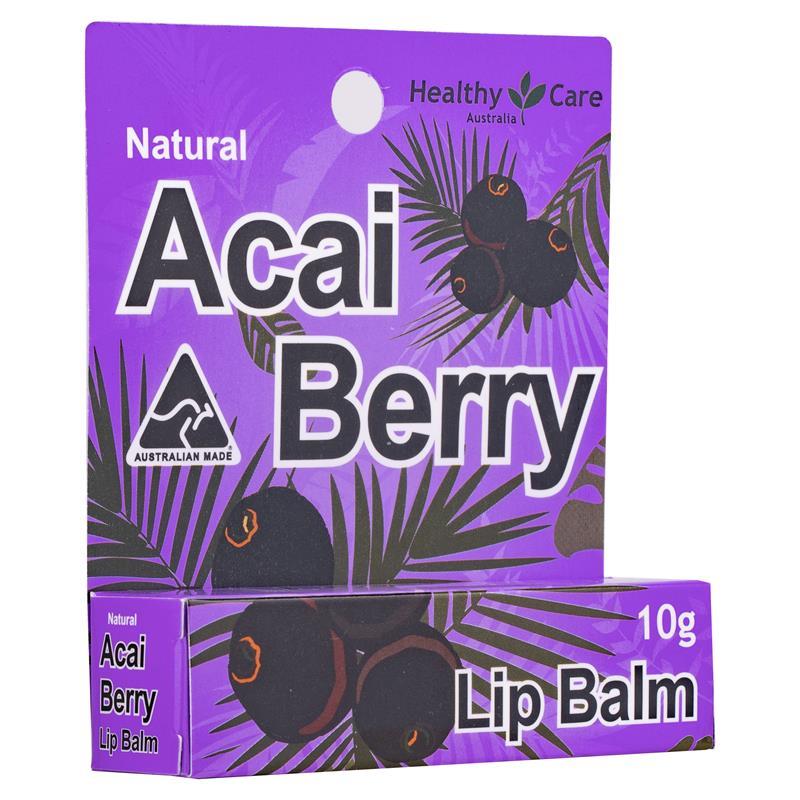 Load image into Gallery viewer, Healthy Care All Natural Acai Lip Balm 10g
