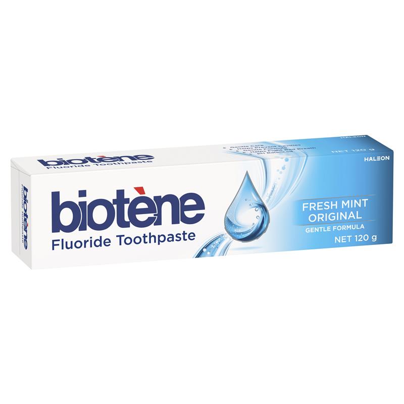 Load image into Gallery viewer, Biotene Dry Mouth Relief Fluoride Toothpaste Fresh Mint 120g
