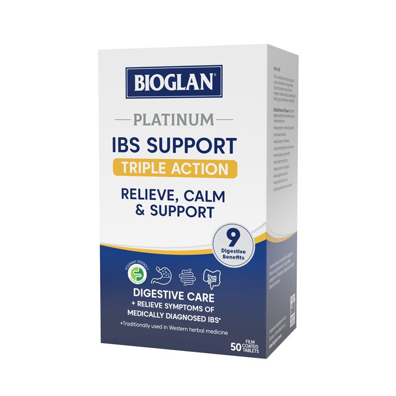 Load image into Gallery viewer, Bioglan Platinum IBS Support Triple Action 50 Tablets
