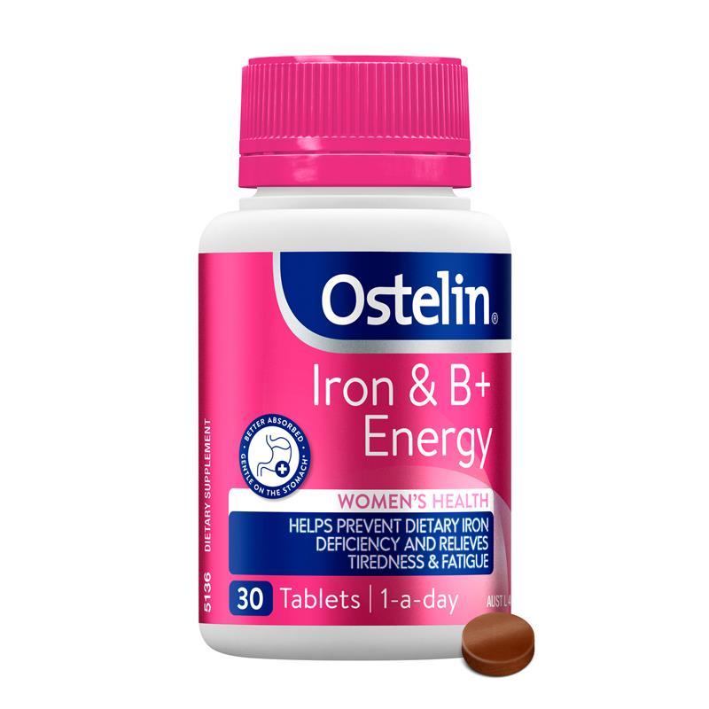 Load image into Gallery viewer, Ostelin Iron &amp; B+ Energy 30 Tablets
