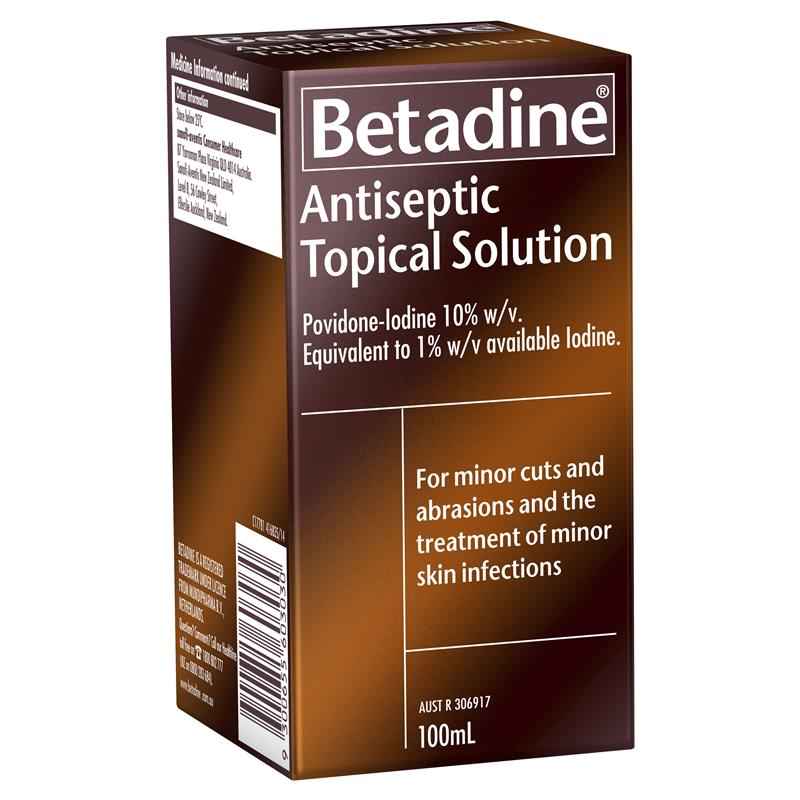 Load image into Gallery viewer, Betadine Antiseptic Topical Solution Liquid 100mL
