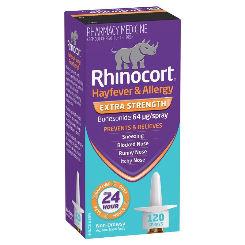 Load image into Gallery viewer, Rhinocort Extra Strength Hayfever &amp; Allergy Nasal Spray 120 Sprays

