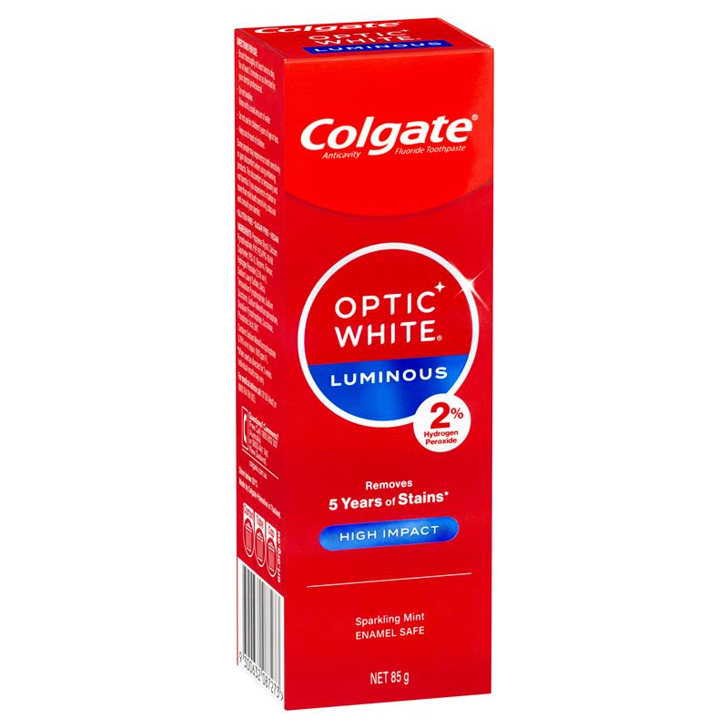 Load image into Gallery viewer, Colgate Toothpaste Optic White Luminous High Impact Teeth Whitening 85g
