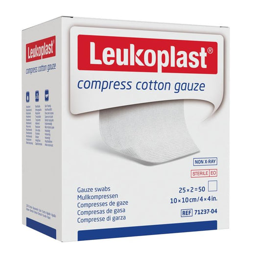 Leukoplast Compress Cotton Gauze 10 x 10cm 50 Pack