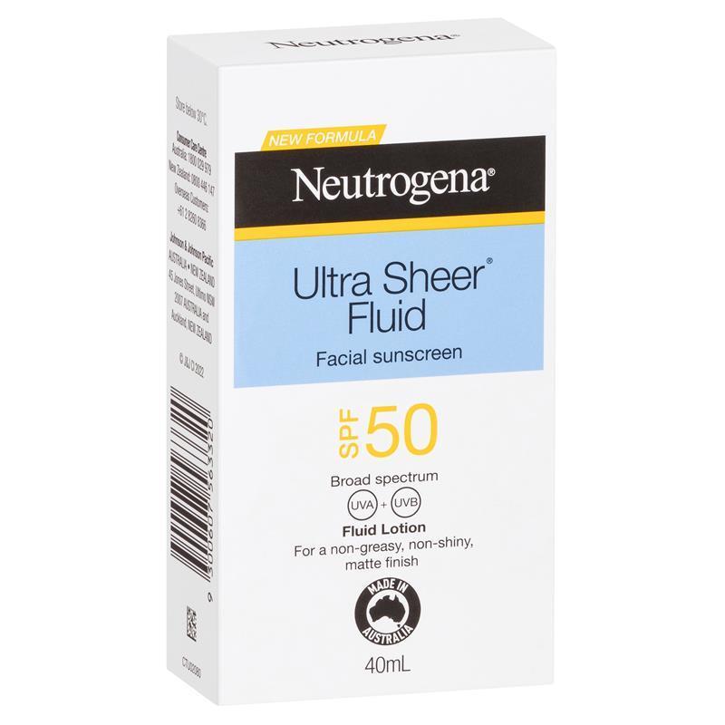 Load image into Gallery viewer, Neutrogena Ultra Sheer Face Fluid Facial Sunscreen SPF 50 40ml
