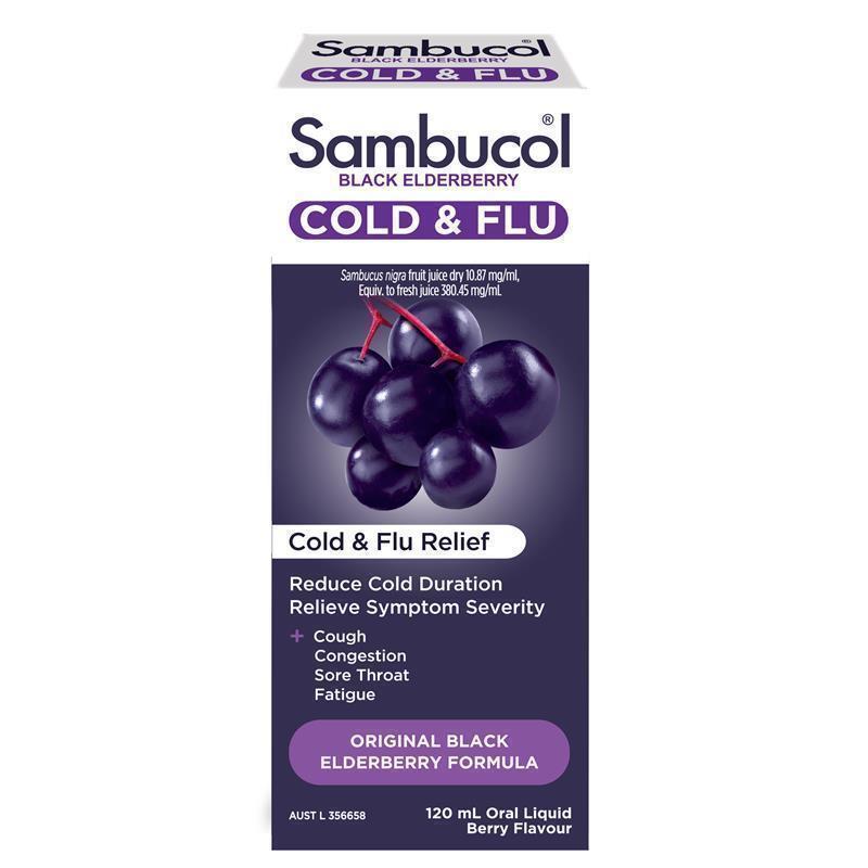 Load image into Gallery viewer, Sambucol Cold &amp; Flu Syrup 120ml
