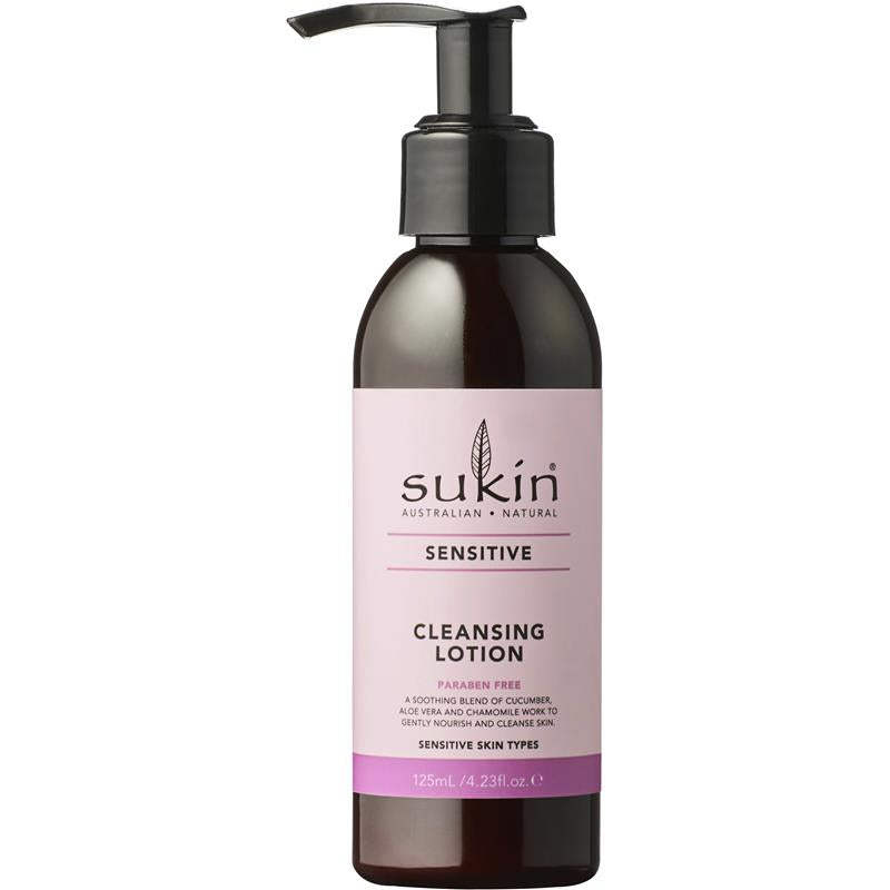 Load image into Gallery viewer, Sukin Sensitive Cleansing Lotion 125ml Pump
