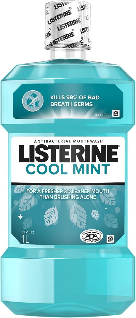 Listerine Cool Mint Antibacterial Mouthwash 1 Litre