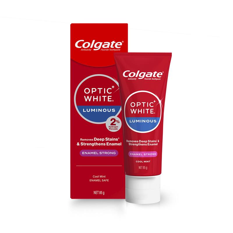 Load image into Gallery viewer, Colgate Toothpaste Optic White Luminous Enamel Strong 85g
